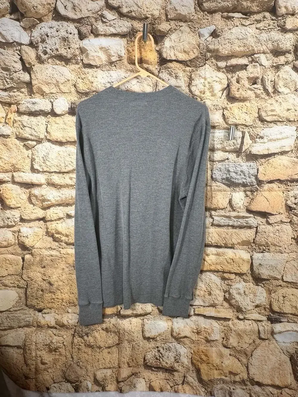 Timberland Waffle Knit Long Sleeve Crewneck Size L Gray